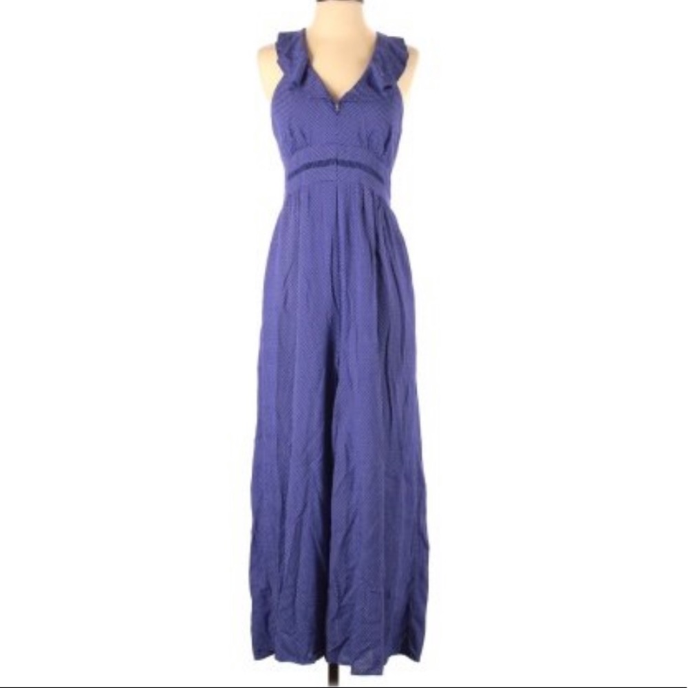 Maeve by Anthropologie Justine Blue Jumpsuit 6 - Picture 3 of 15